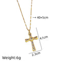 Women's Gold Cross Pendant Necklace – Stainless Steel Choker Pendant Necklace Nixie XL2606-619