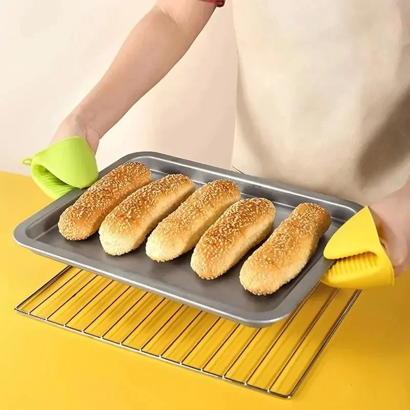 2-Pack Silicone Oven Mitts Non-Slip Heat-Resistant Kitchen Gloves Silicone Oven Mitts Nixie