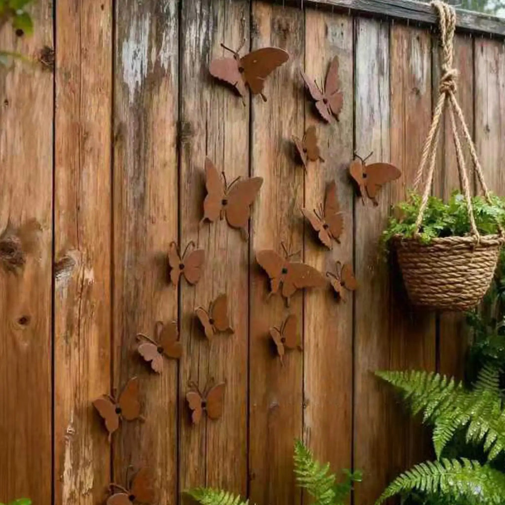 15-Piece Metal Butterfly Wall Decor – Handcrafted Iron Art Metal Wall Art Nixie