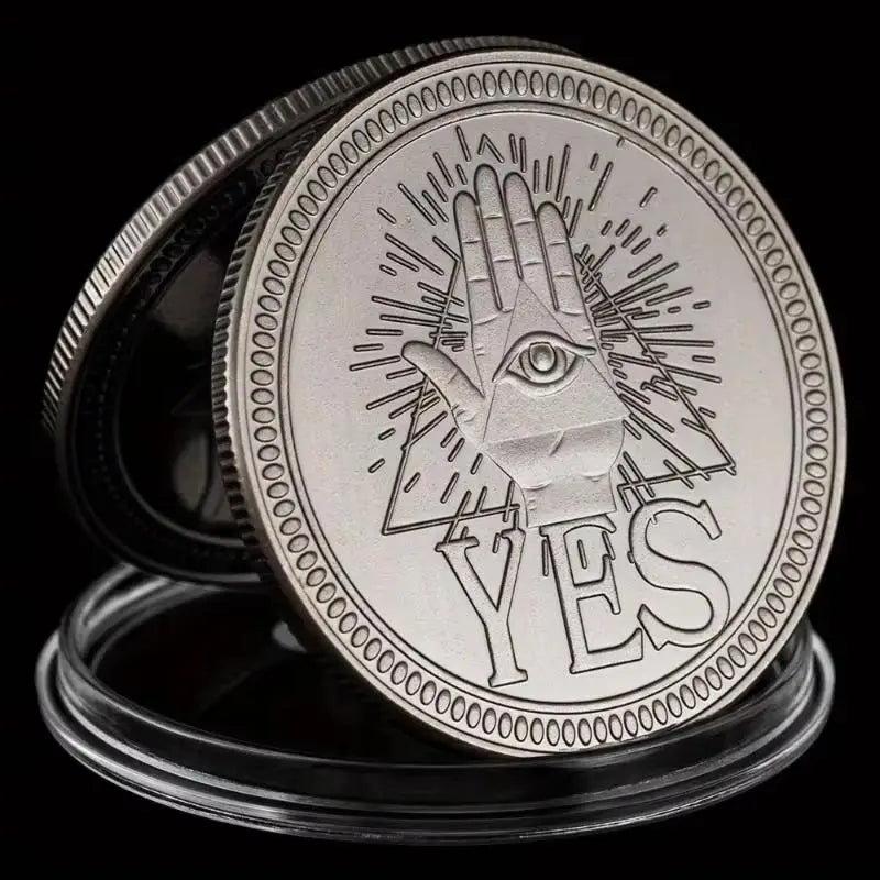 Vintage Yes/No Decision Coin – Antique Bronze Metal Collectible Novelty Decision Coin Nixie