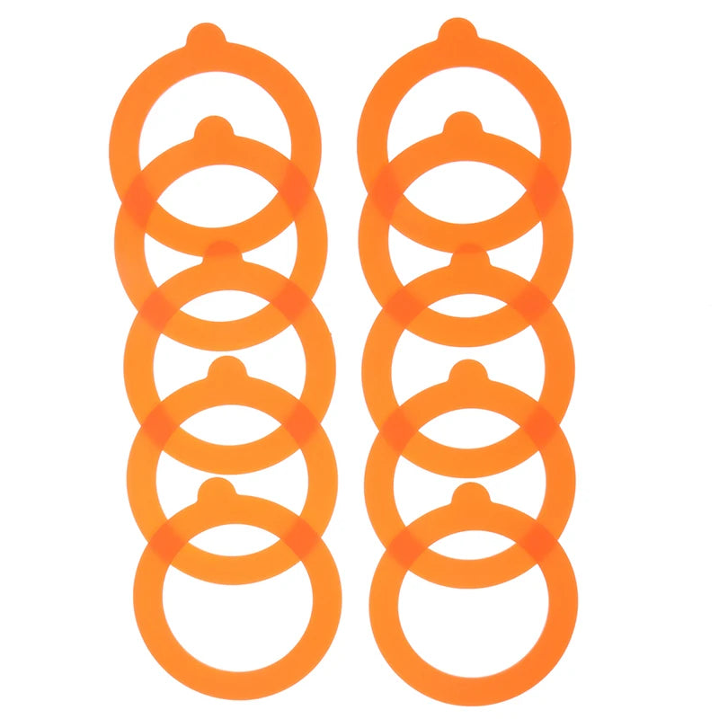 10-Pack Silicone Jar Gaskets – Airtight Leak-Proof Sealing Rings Jar Sealing Gaskets Nixie