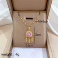 Luxury Tassel Pendant Gold Choker Necklace – Stainless Steel Pendant Choker Necklace Nixie XL2606-391