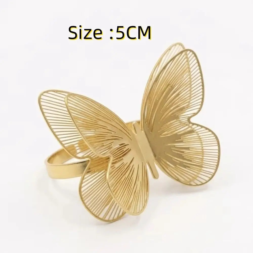 Metal Butterfly Napkin Ring Holder – Elegant Table Décor