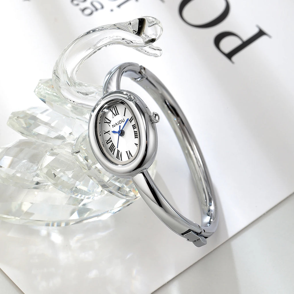 Women's Casual Roman Numeral Quartz Watch | Alloy Band Women's Quartz Watch Nixie