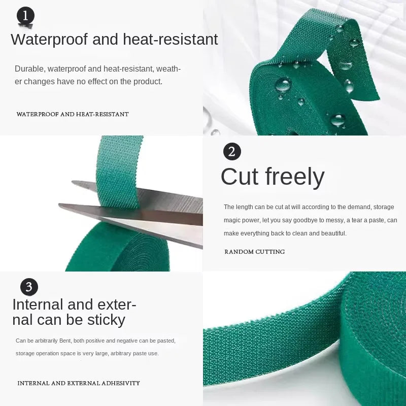 10m Reusable Nylon Plant Ties – Self-Adhesive Garden Tape Garden Plant Ties Nixie