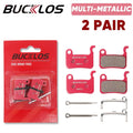 BUCKLOS Disc Brake Pads for Shimano A01S M07 M535 MTB & Road Bike Disc Brake Pads Nixie Multi-Metallic 2Pair