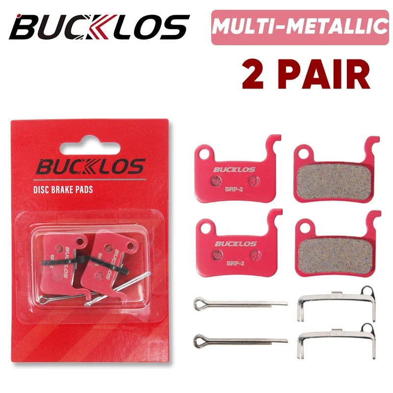 BUCKLOS Disc Brake Pads for Shimano A01S M07 M535 MTB & Road Bike Disc Brake Pads Nixie Multi-Metallic 2Pair