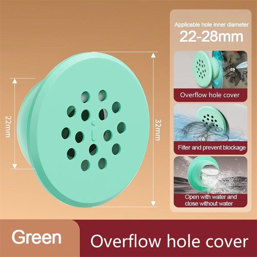 Silicone Self-Closing Sink Overflow Cover | Fits 22–28mm Sink Overflow Cover Nixie
