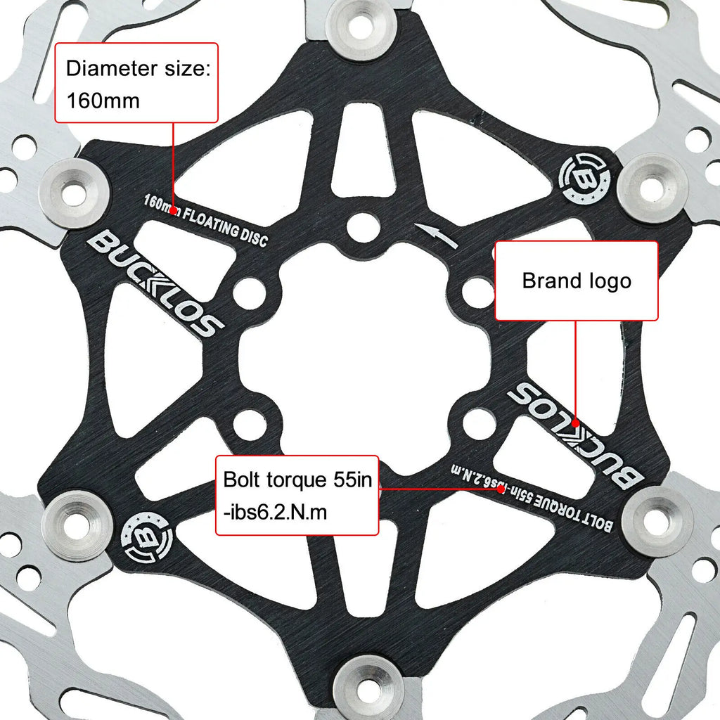 BUCKLOS Floating Disc Rotors 160/180/203mm – MTB Bike Brakes Bicycle Brake Rotor Nixie