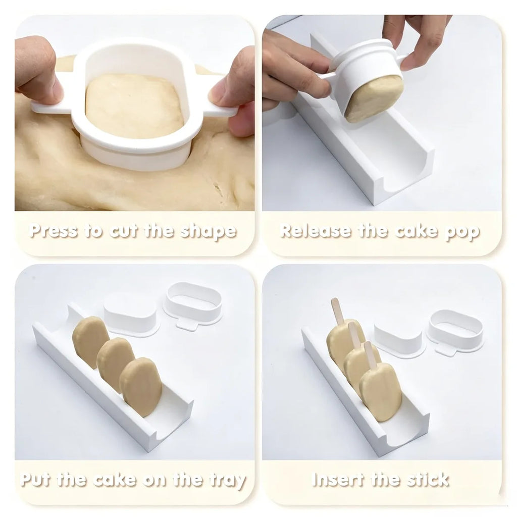 Cake Pop Mold Set – 100 Sticks, Bags & Ribbons | Baking Kit Cake Pop Mold Kit Nixie