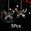 5PCS Acrylic Crystal Angel Wings Christmas Ornaments Christmas Ornaments Nixie 21-48mm 5pcs
