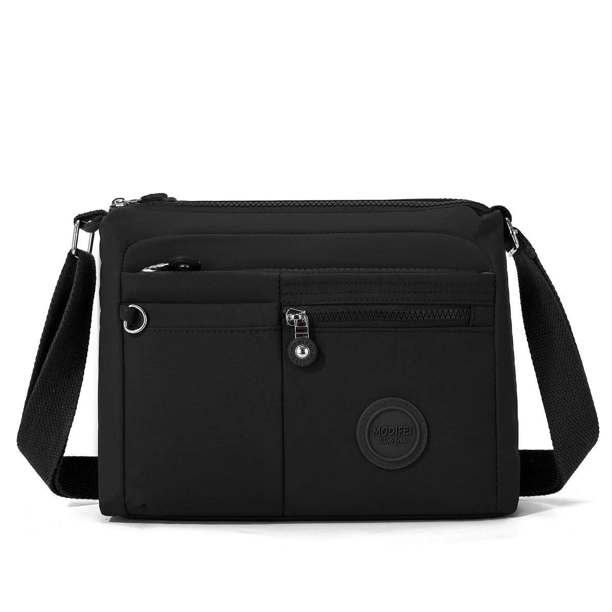 Nixie Large-Capacity Water-Resistant Nylon Crossbody Bag Crossbody Bag Nixie Black