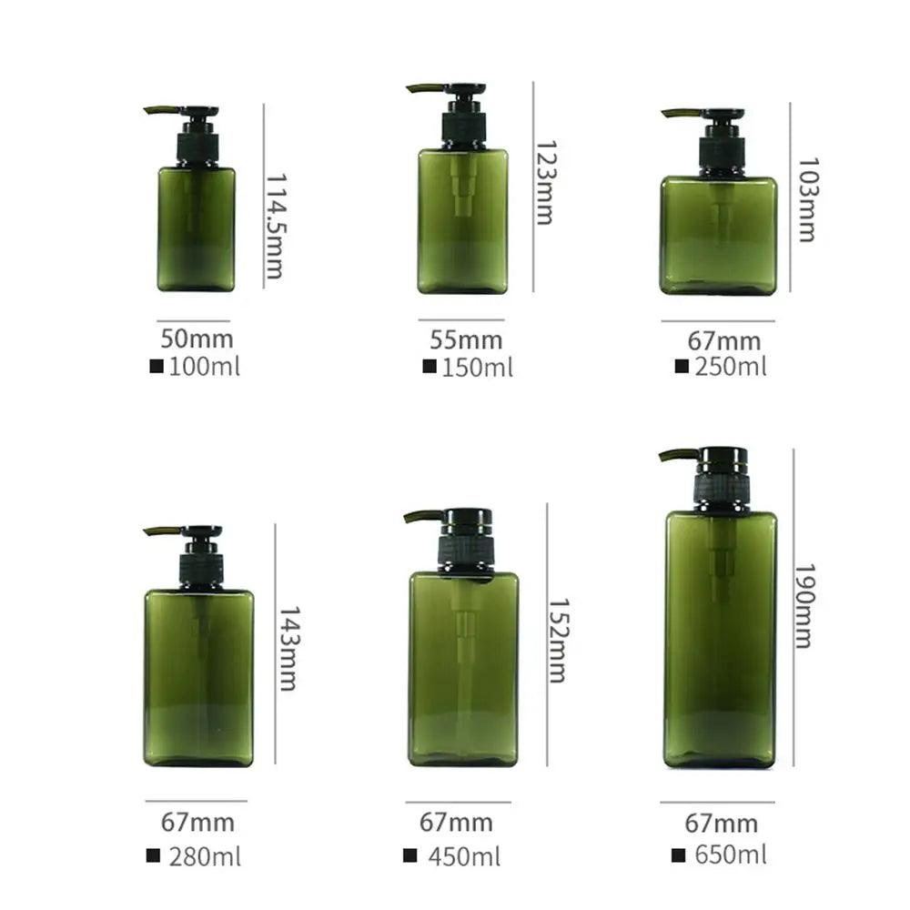 650ml Square Clear Pump Bottle – Soap, Shampoo & Lotion