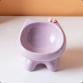 15° Tilted Ceramic Cat Bowl | Elevated Whisker-Friendly Pet Bowl Ceramic Cat Bowl Nixie Purple