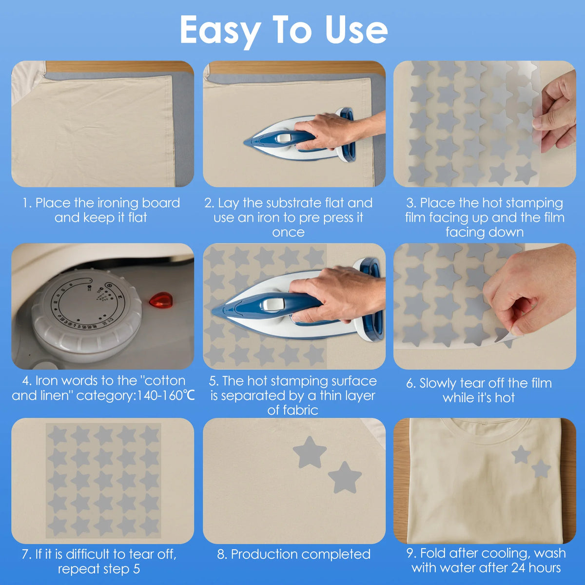Reflective Iron-On Heat Transfer Stickers for Fabric DIY Iron-On Fabric Sticker Nixie