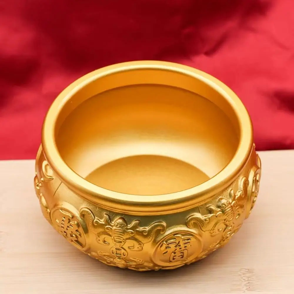 Brass Cornucopia Treasure Bowl – Good Luck Desktop Ornament Decorative Figurine Nixie