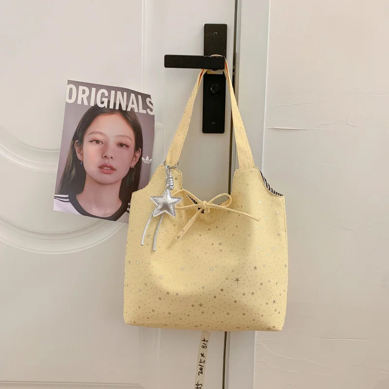 Korean Style Women's Canvas Tote Bag | Casual Commuter Bag Canvas Tote Bag Nixie