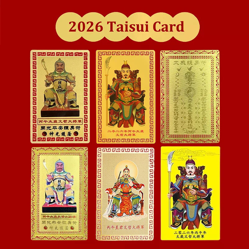 2026 Tai Sui Amulet Gold Card – Year of the Horse Feng Shui Feng Shui Amulet Card Nixie
