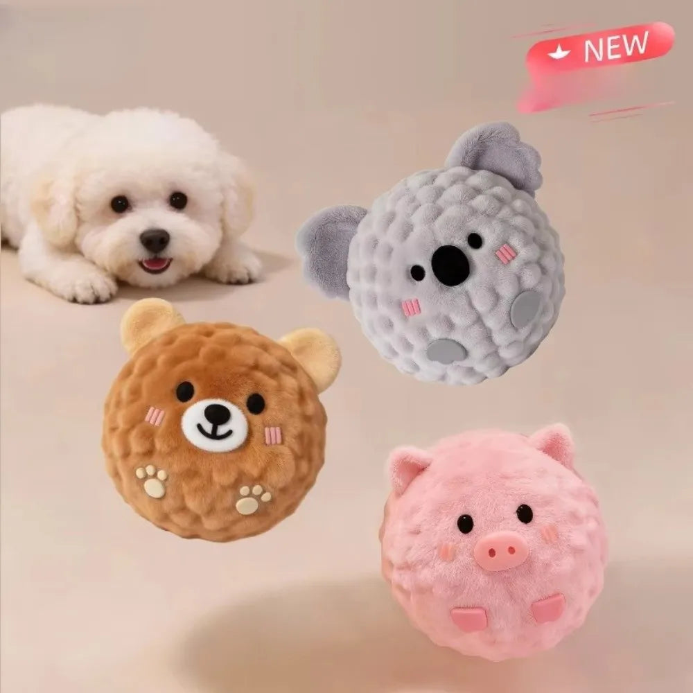 Pig Plush Squeaky Bouncy Ball Dog Toy for Puppies & Small Dogs Interactive Dog Toy Nixie