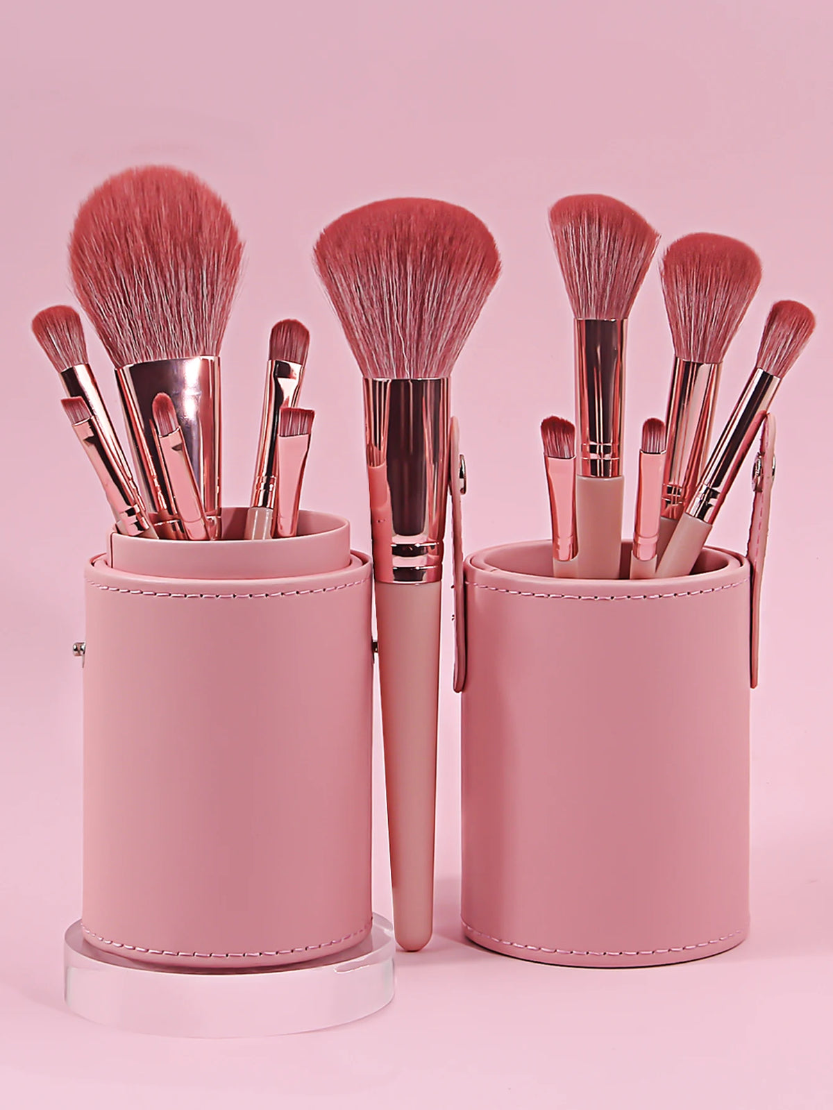 12Pcs Pink Makeup Brush Set with Storage Tube | Soft Bristles Makeup Brush Set Nixie