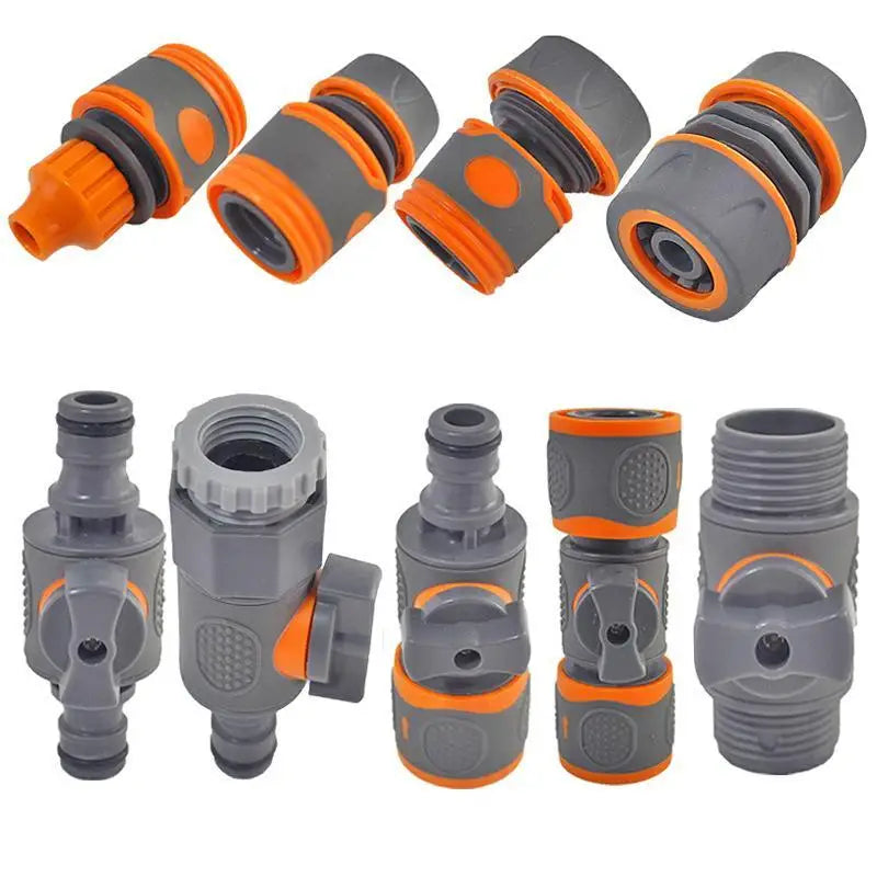 Garden Hose Quick Connector with Shut-Off Valve | 1/3 Pcs