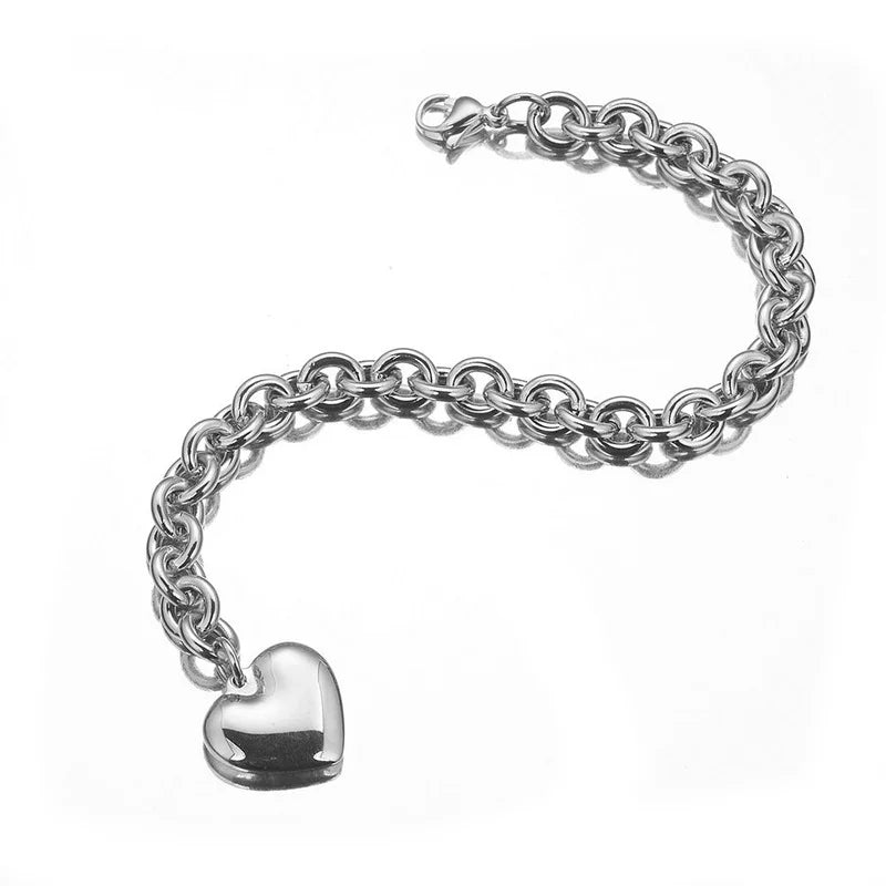 Gold & Silver Heart Charm Bracelet for Women | Nixie Heart Charm Bracelet Nixie