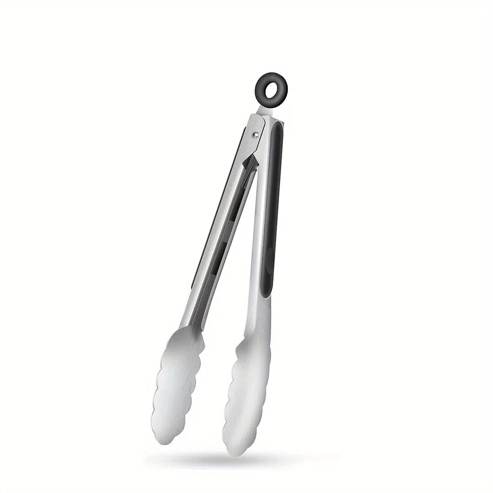 Stainless Steel Kitchen Tongs Set – 9" & 12" Locking BBQ Clips Kitchen Tongs Set Nixie S