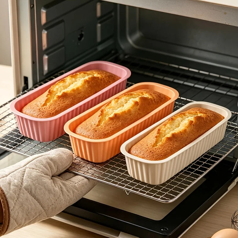 3-Pack Silicone Bread Molds – Non-Stick Oven & Air Fryer Trays Silicone Baking Molds Nixie