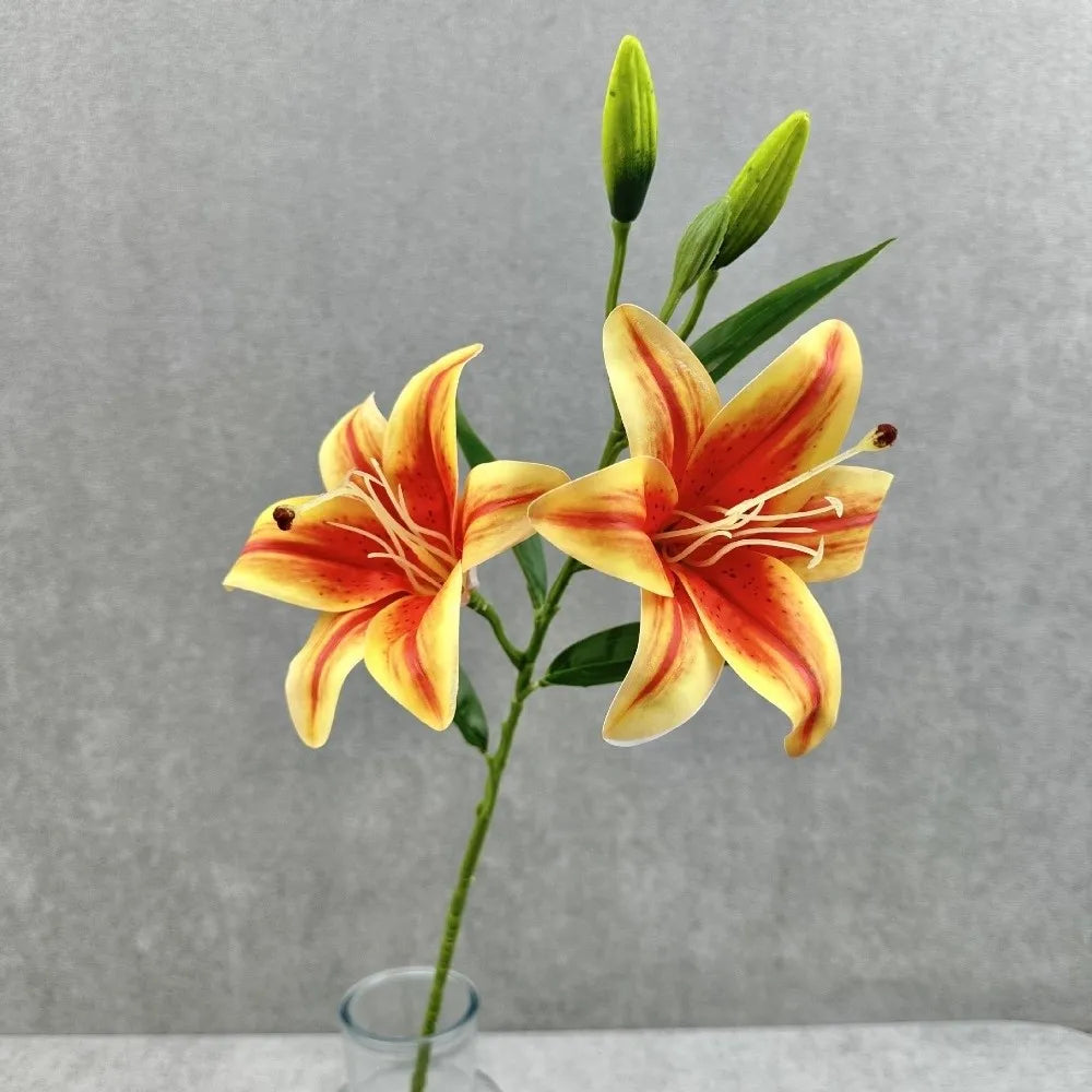67cm Artificial Silk Lily Bouquet 2 Heads | Wedding Home Decor