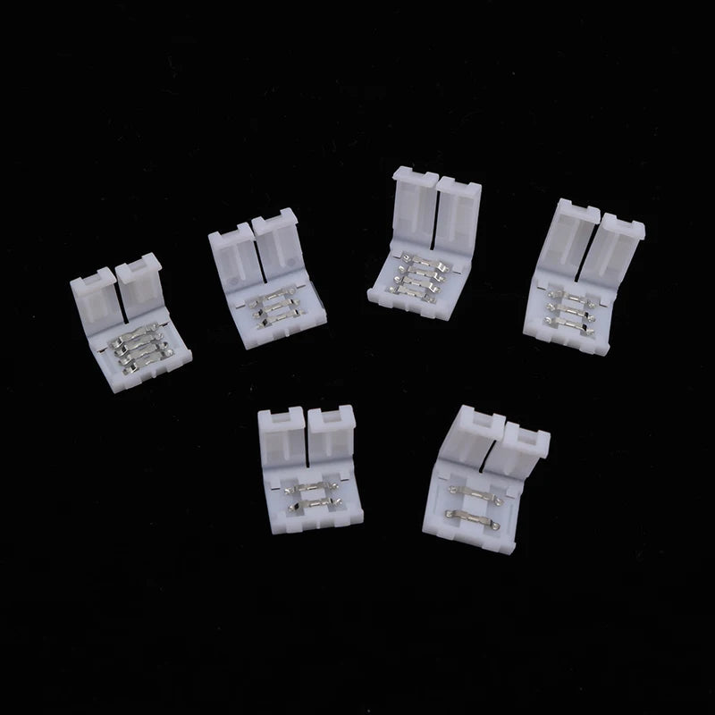 10Pcs Solderless LED Strip Connectors 8mm 10mm 2/3/4 Pin RGB LED Strip Connector Nixie