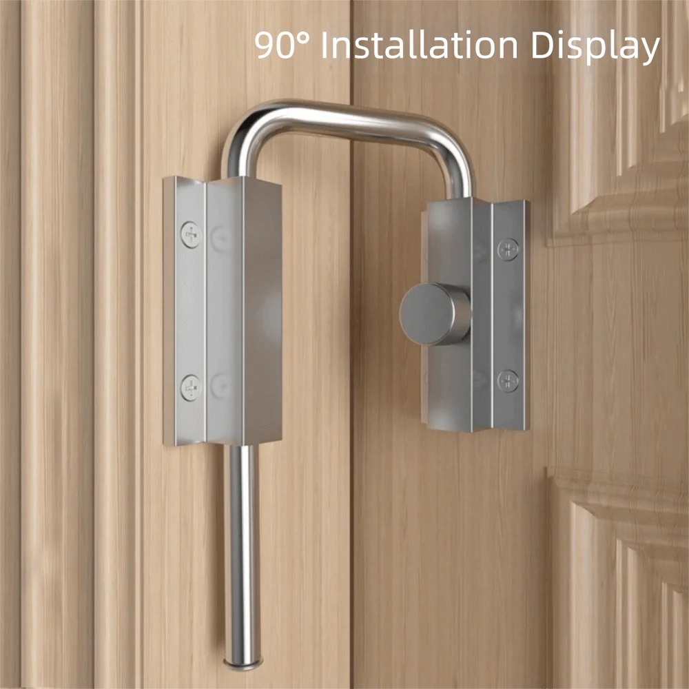 Stainless Steel Door Latch Lock 90/180° Safety Bolt for Gates