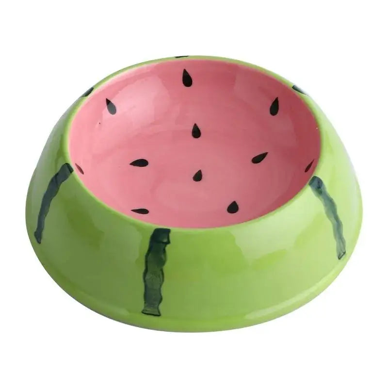 Cute Fruit Shape Ceramic Cat & Small Dog Bowl – 4 Designs Ceramic Pet Bowl Nixie