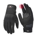 KEMITOUR Men's Touchscreen Motorcycle Gloves | PU Foam Motorcycle Riding Gloves Nixie Black M