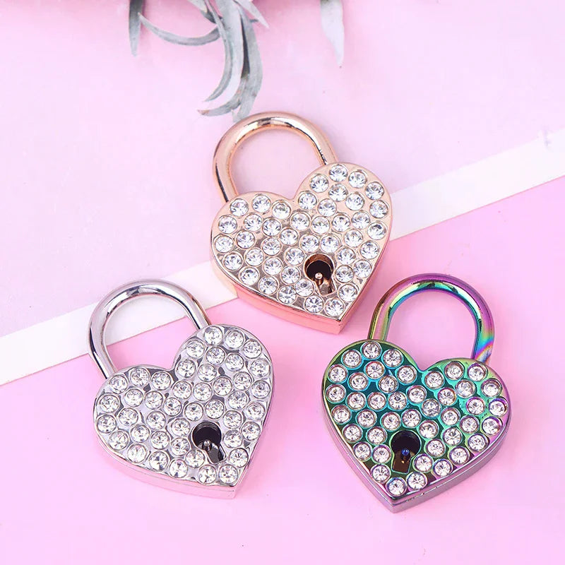 Heart Shaped Metal Keyed Padlock for Jewelry & Keepsake Boxes Heart Shaped Padlock Nixie