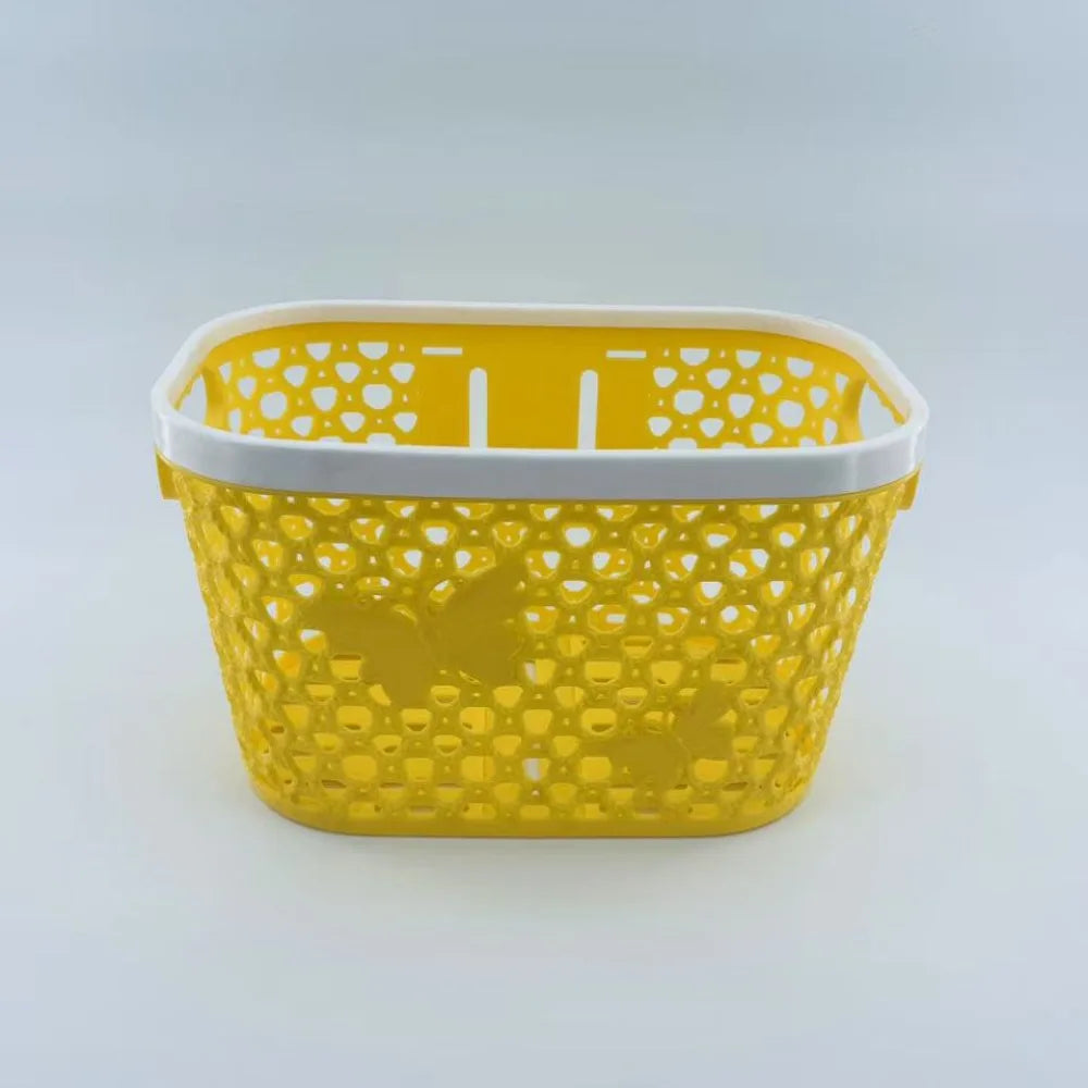 Kids Bike Front Basket 12–20 Inch, Thickened Plastic, 7 Colors Kids Bike Basket Nixie Yellow