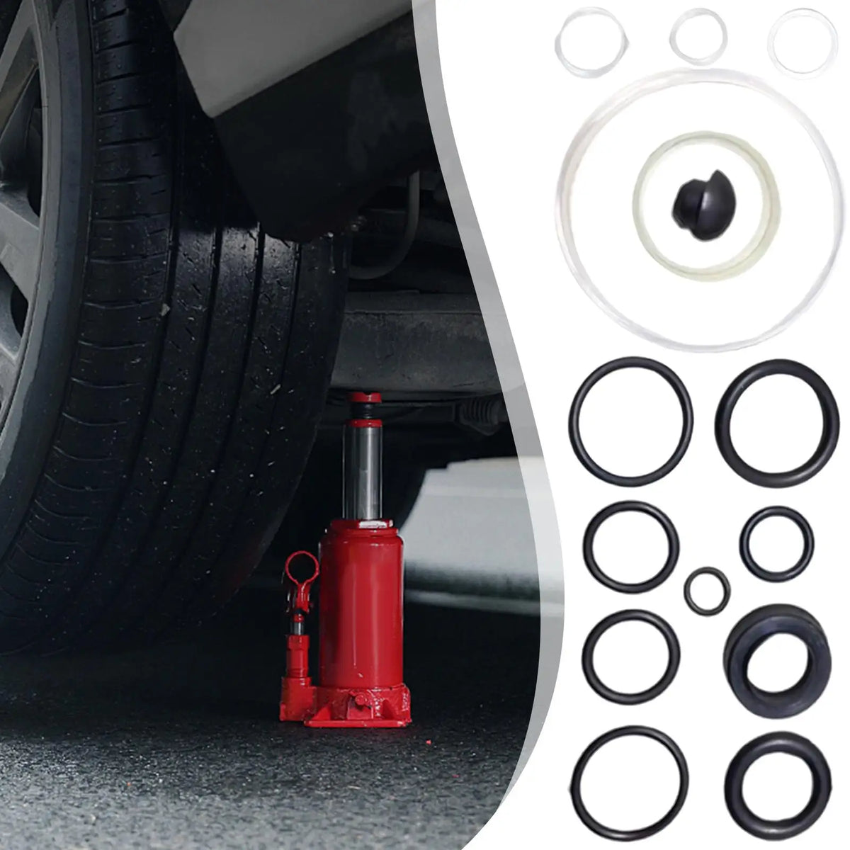15-Piece Floor Jack O-Ring Seal Kit – 3-Ton Hydraulic Repair Hydraulic Jack Seal Kit Nixie