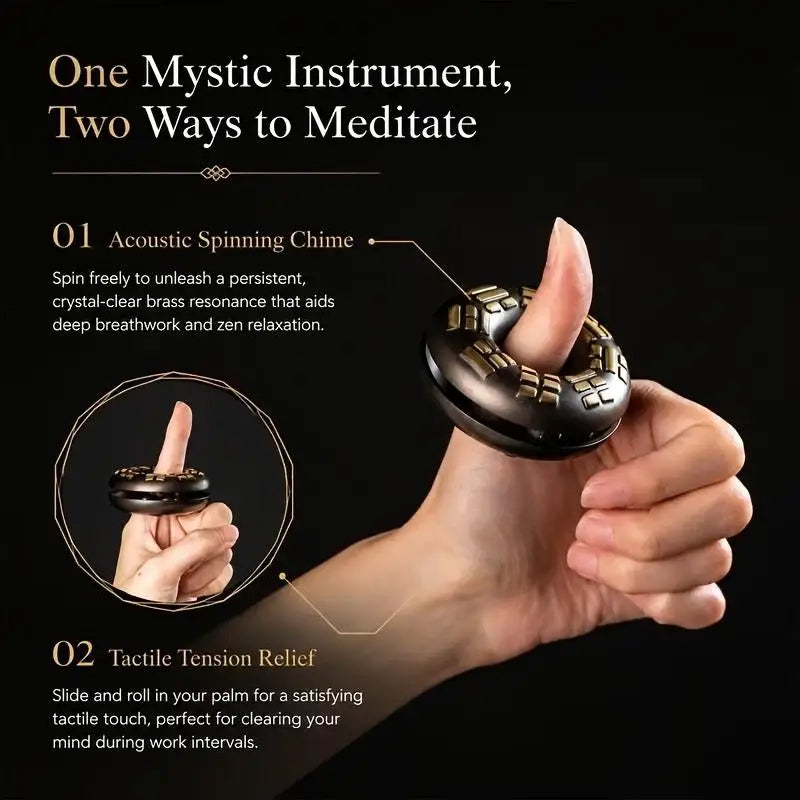 Vintage Meditation Hand Bell – Artisan Metal Percussion Decor Decorative Hand Bell Nixie