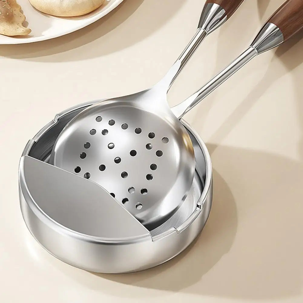 Stainless Steel Spoon Holder & Utensil Rest – Weighted Base Utensil Rest Nixie