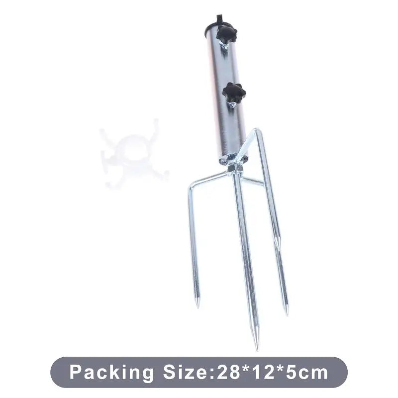 Beach Umbrella Ground Stand 4-Prong Iron Anchor | Adjustable