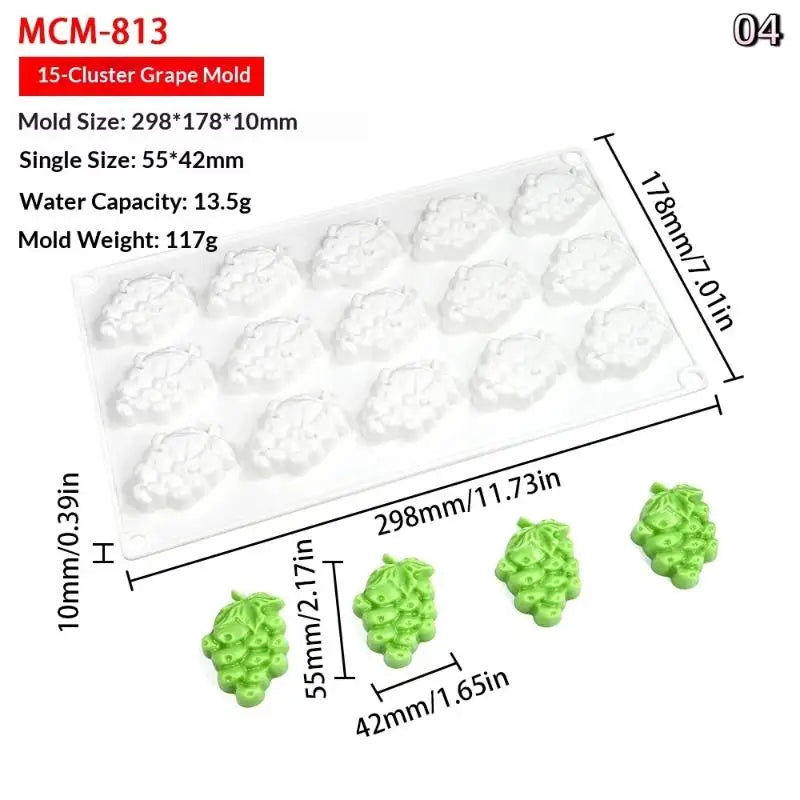 Silicone Mousse Cake Mold – Fruit Series Baking & Chocolate Mold Silicone Baking Mold Nixie 4