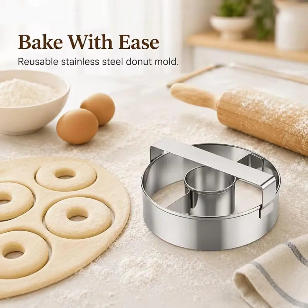 Donut Cutter – Rust-Proof Metal Baking & Cookie Mold Tool