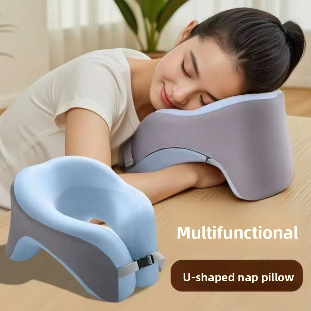 U-Shape Memory Foam Travel Neck Pillow – Airplane & Office Travel Neck Pillow Nixie