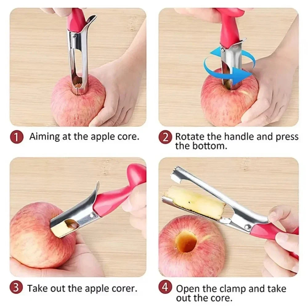 Stainless Steel Apple Corer & Fruit Core Remover Tool