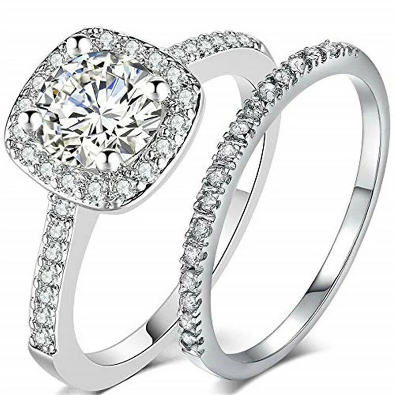 Nixie Crystal Vintage Zinc Alloy Fashion Ring – Sizes 6–11 Fashion Ring Nixie 10 Silver