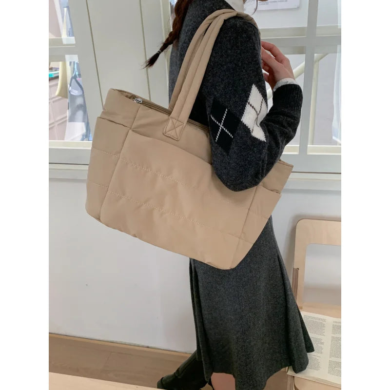 Women's Large Flannel Tote Shoulder & Crossbody Bag | Nixie Women's Tote Bag Nixie