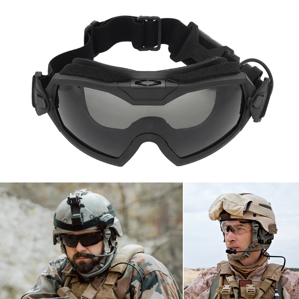 Anti-Fog Airsoft Paintball Goggles with Micro Fan | Clear Lens Protective Goggles Nixie