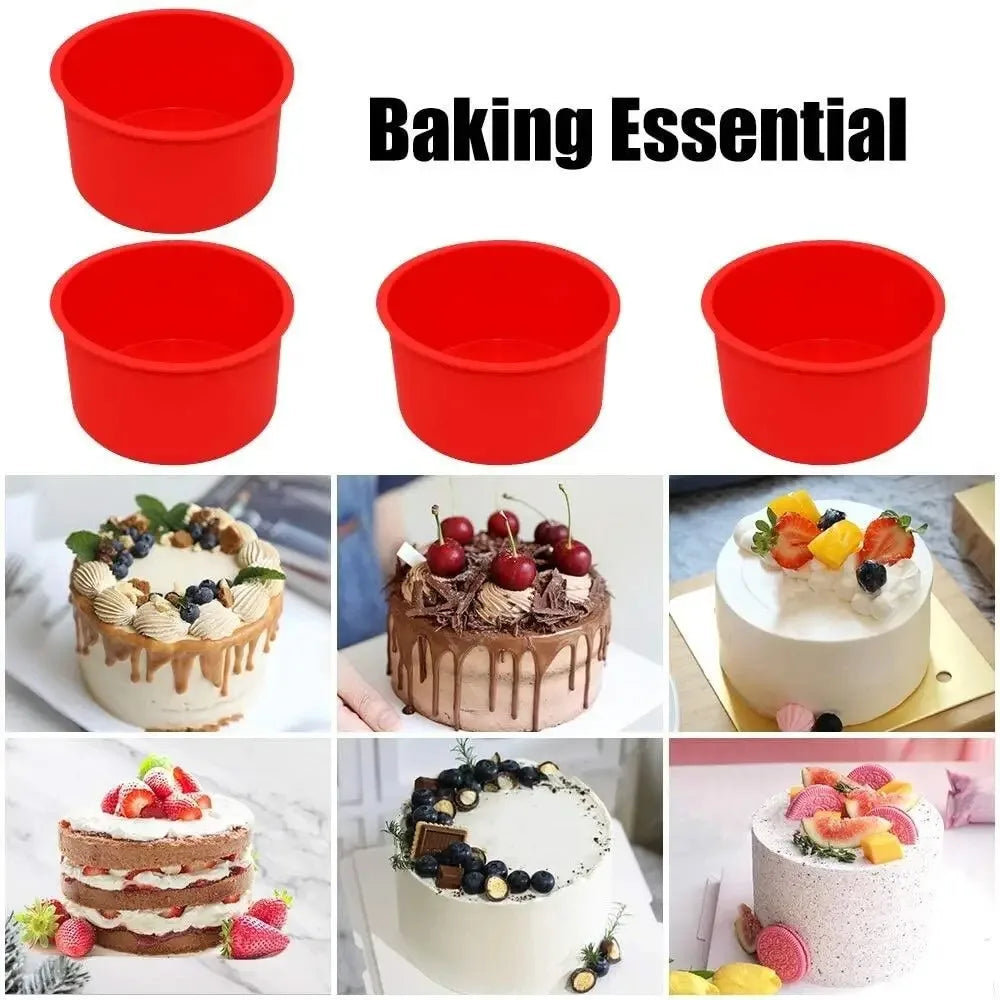 3-Piece Silicone Mini Cake Pans – Cheesecake & Angel Food Molds Silicone Cake Molds Nixie