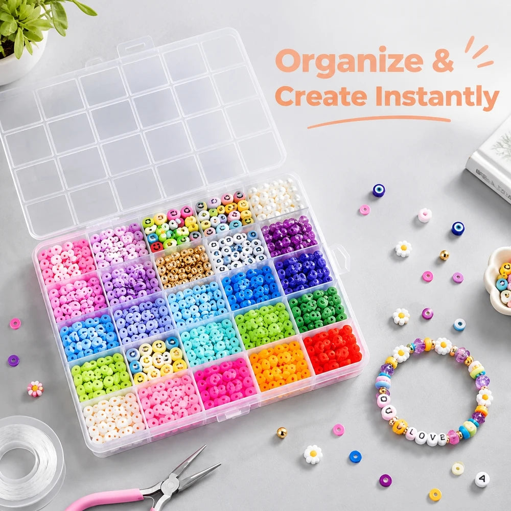 28-Compartment Plastic Organizer for Nail Art, Beads & Crafts Craft Storage Organizer Nixie
