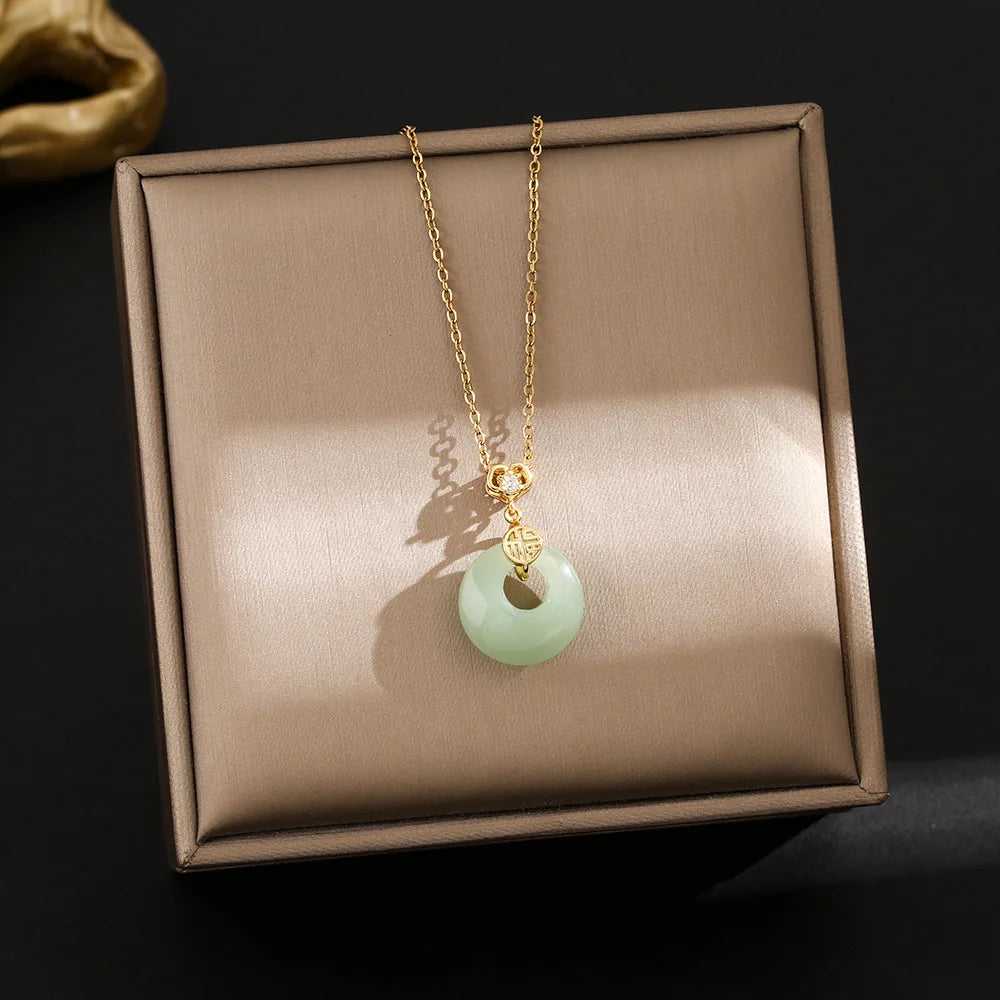 Elegant Mermaid Pendant Necklace | Women's Gold Collarbone Chain Pendant Necklace Nixie XL2159-1