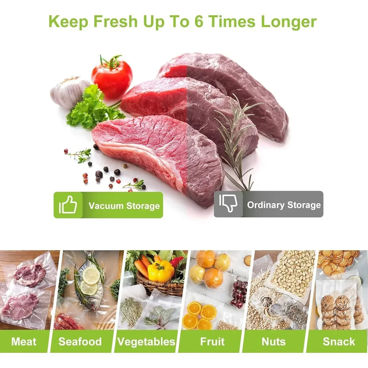 BPA-Free Vacuum Sealer Bags – Sous Vide, Freezer & Meal Prep Vacuum Sealer Bags Nixie